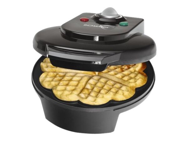 Bomann WA 5018 CB schwarz Herzchen Waffelautomat