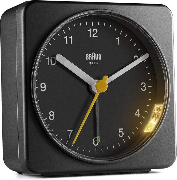 Braun BC 03 B Quarzwecker analog schwarz