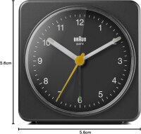 Braun BC 03 B Quarzwecker analog schwarz