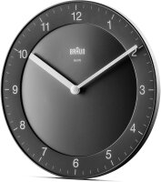 Braun BC 06 B Quarzwanduhr analog schwarz