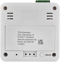 TFA 60.2545.54 Funk Wecker          silber/weiß