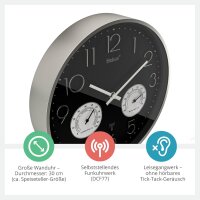 Mebus 12988 Funkwanduhr mit Thermo-Hygrometer