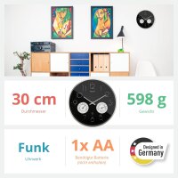 Mebus 12988 Funkwanduhr mit Thermo-Hygrometer