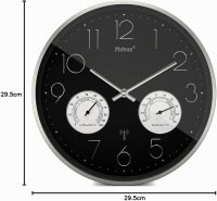 Mebus 12988 Funkwanduhr mit Thermo-Hygrometer