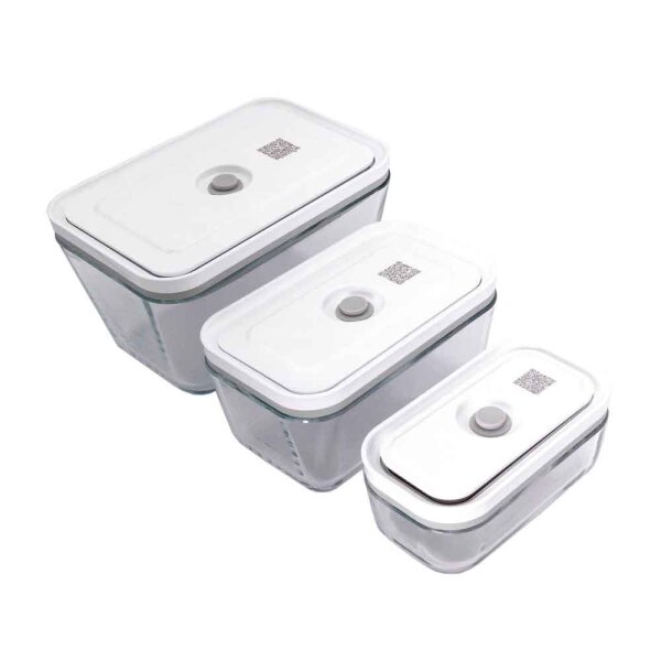 Zwilling Vakuum Boxset, S/M/L / 3-tlg Borosilikatglas Weiß Premium