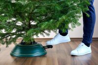 KRINNER® Weihnachtsbaum Christbaumständer Vario Classic Grün inkl. Fußpedal-und Einseiltechnik Wasser einfüllbar für Baumhöhe bis 2,6m 94001