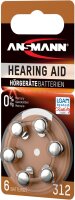 1x6 Ansmann Zinc-Air 312 (PR41) Hörgeräte...