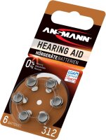 1x6 Ansmann Zinc-Air 312 (PR41) Hörgeräte...
