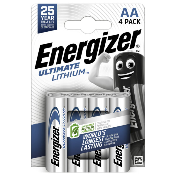 Energizer Ultimate Lithium L91 Mignon AA Batterie 4er Blister