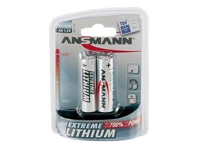 1x2 Ansmann Lithium Mignon AA LR 6 Extreme