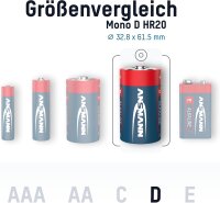 1x2 Ansmann Alkaline Mono D LR 20 red-line         1514-0000
