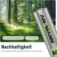 1x4 Ansmann maxE NiMH Akku Mignon AA 1300 mAh