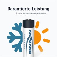 1x2 Ansmann NiMH Akku 2850 Mignon AA 2650 mAh