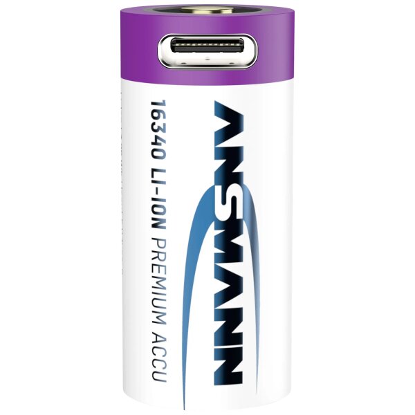 Ansmann 16340 USB-C® Akku 16340 Li-Ion 3.6 V 850 mAh