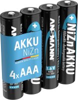 1x4 Ansmann NiZn Akku Micro AAA 900 mWh      1321-0001