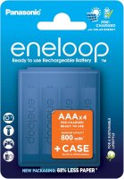 1x4 Panasonic Eneloop Micro AAA 800mAh + Akkubox    BK-4MCDEC4BE