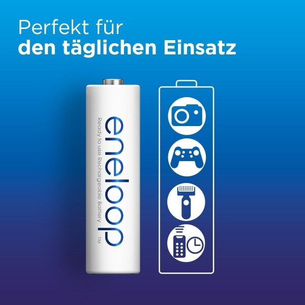 1x4 Panasonic Eneloop Mignon AA 2000mAh + Akkubox   BK-3MCDEC4BE