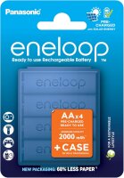 1x4 Panasonic Eneloop Mignon AA 2000mAh + Akkubox...