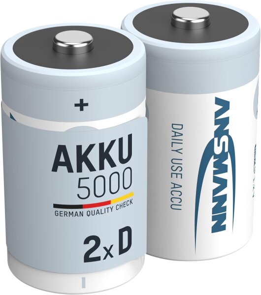 1x2 Ansmann maxE NiMH Akku Mono D 5000 mAh          5030922