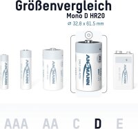 1x2 Ansmann maxE NiMH Akku Mono D 5000 mAh          5030922