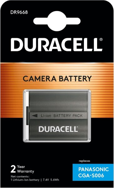 Duracell Li-Ion Akku 750mAh für Panasonic CGA-S006
