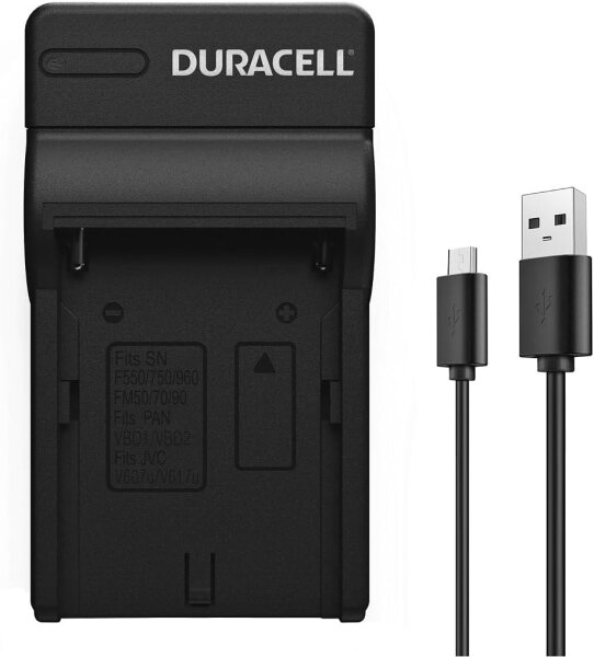 Duracell Ladegerät mit USB Kabel für DR9695/NP-FM500H