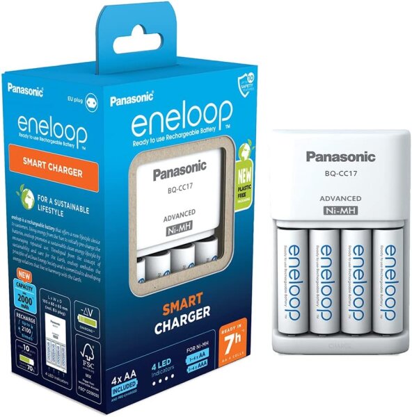 Panasonic Eneloop Smart Charger BQ-CC17 inkl.4xAA   K-KJ17MCD40E