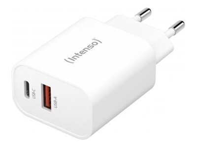 Intenso POWER ADAPTER USB-A/USB-C/7803012 Universal Weiß AC Schnellladung Drinnen