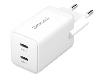 Intenso W40CC - Netzteil - GaN - 40 Watt - 3 A - PD 3.0, QC 4.0, PD/PPS - 2 Ausgabeanschlussstellen (24 pin USB-C)