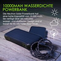 Boompods Neutron Solar Powerbank 10.000mAh weiß