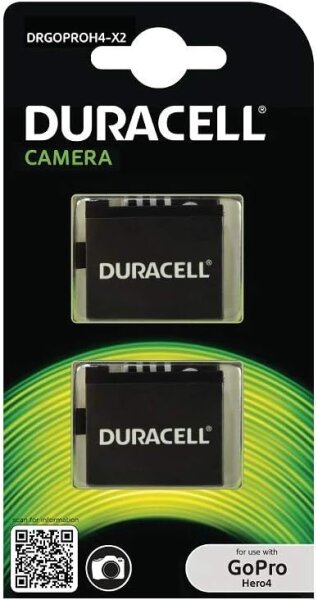 1x2 Duracell Li-Ion Akku 1160mAh für GoPro Hero 4