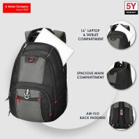 Wenger Pillar 16-Zoll-Laptop-Rucksack - schwarz