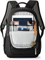 Lowepro Tahoe 150 Rucksack für Kamera mit anpassbarem Innenraum, passend für DSLR mit Objektiv, zusätzliches Objektiv, 10-Zoll-Tablet, Schwarz, LP36892-PWW