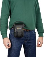 Lowepro Adventura SH 115 III, Kamera-Umhängetasche mit Verstellbarem/Abnehmbarem Schultergurt, Kamerarucksack für Spiegellose Kameras, Kompatibel mit Sony Alpha 6000 Serie, Schwarz