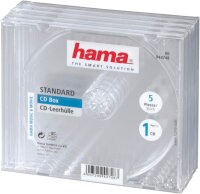 1x5 Hama CD-Box transparent Jewel-Case                 44748