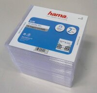1x25 Hama CD-Leerhülle CD-Box- Slim Double                51168