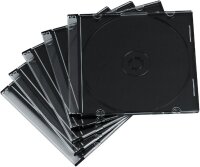 1x50 Hama CD-Leerhülle SlimLine Transparent-Schwarz        51269