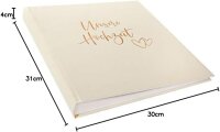 Goldbuch Herzklopfen       30x31 60 weiße Seiten Hochzeit   08174