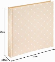 Hama Skies II Jumbo beige  30x30 60 weiße Seiten             7256
