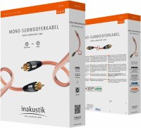 in-akustik Star Subwoofer Kabel Mono Cinch - 2x Cinch 12 m