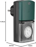 REV Zeitschaltuhr mechanisch IP44 schwarz-grün