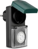 REV Zeitschaltuhr mechanisch IP44 schwarz-grün
