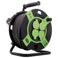 REV Kabeltrommel Kunststoff 40m IP 44 4-fach schwarz...