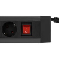 REV Steckdosenleiste 4-fach 1,9m Supraline m. Schalter anthrazit