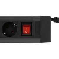 REV Steckdosenleiste 6-fach 2,4m Supraline m. Schalter anthrazit