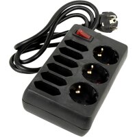 REV Tischsteckdose 9-fach 1,4 m mit Schalter schwarz