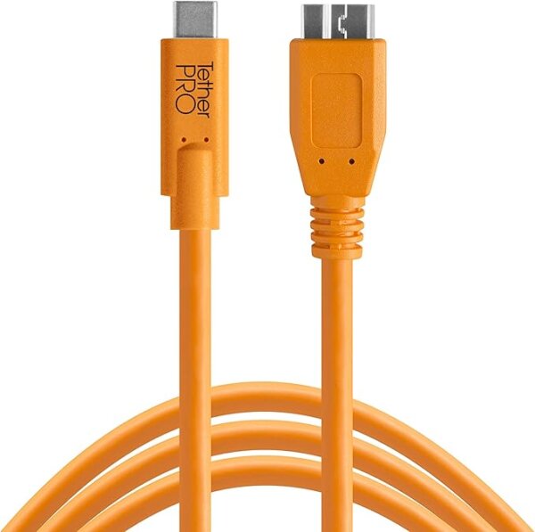 Tether Tools USB-C zu 3.0 Micro- B 4,60m orange