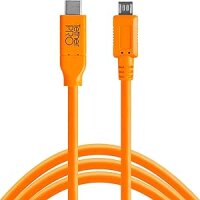 Tether Tools USB-C zu 2.0 Micro- B 5-Pin 4,60m orange