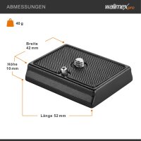 walimex Universal Schnell- wechselplatte, 1/4 Zoll