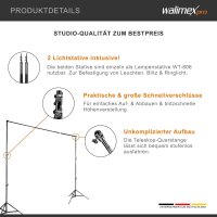 walimex TELESKOP Hintergrundsystem, 120-307cm